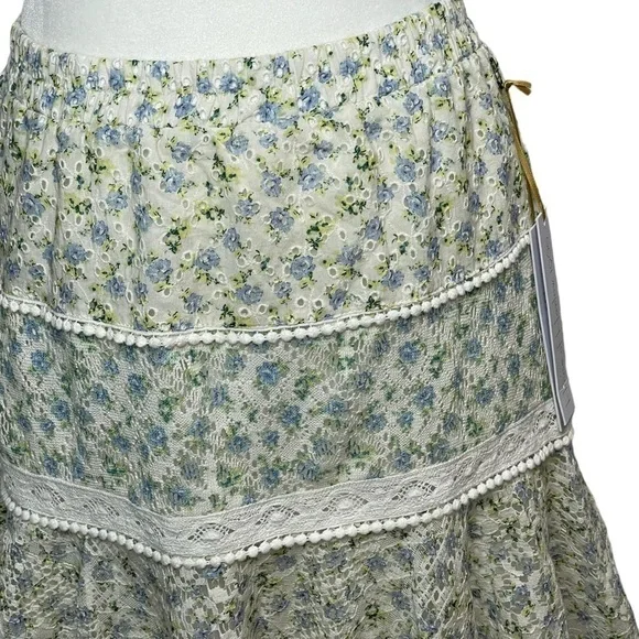 House of Harlow Tiered Floral Mini Skirt Cottagecore | NWT | Size Small - Picture 8 of 16